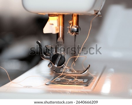 thread and needle element of the sewing machine