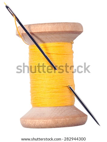 Similar – Image, Stock Photo Spool of thread on a blue jeans