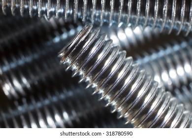 Thread of a screw in macro - Shutterstock ID 318780590