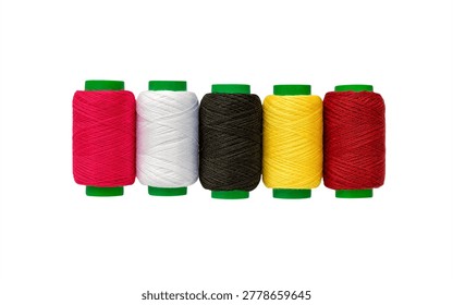 Thread spools , isolated on white background. Sewing thread. 