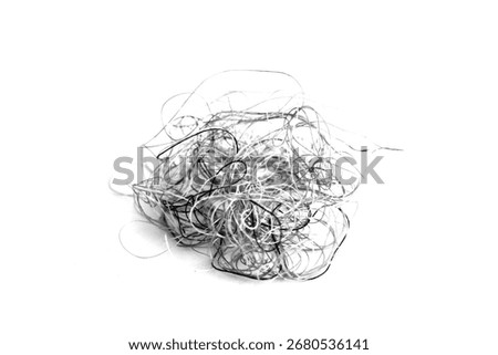 Thread. Tangled ball of Thread. Thread remnants of many colors, which come from sewing, and repair. Pile of tangled colorful sewing threads. Beauty and Fashion. Clothing Repair Thread. Seamstress. 