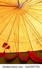 Threadbare Tent Of Traveling Circus In The Countryside Of The Brazil
