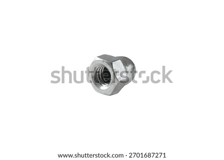 Threaded fastening screw on a light background.