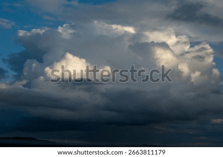 Threatening cloud formations in summer.