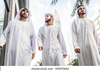 Three Arabic Men Bonding Outdoors Businesspeople Stock Photo (Edit Now ...