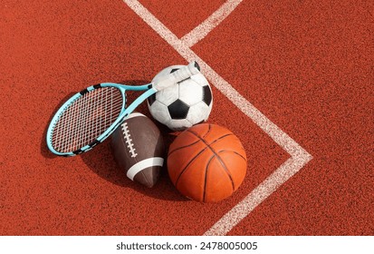 Three balls on the background of the playground - Powered by Shutterstock