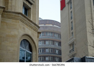 Three Beautiful Buildings From Stone At North Avenue, View From Abovyan Street  On January 27