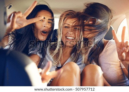 Similar – Image, Stock Photo Girl and a wind