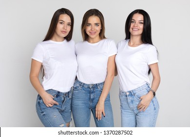 Woman Blue Jeans White Shirt Images Stock Photos Vectors Shutterstock