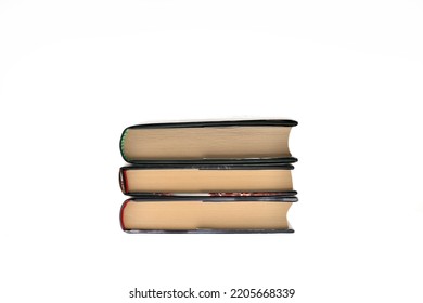 Three Books Isolated On White Background