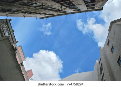 Three buildings in the sky