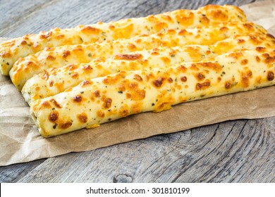 Three Cheese Garlic Breadsticks.