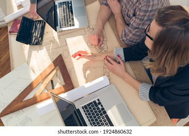 Three colleagues working from home on a project. - Powered by Shutterstock