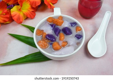 Three Colors Of Bua Loy With Young Coconut