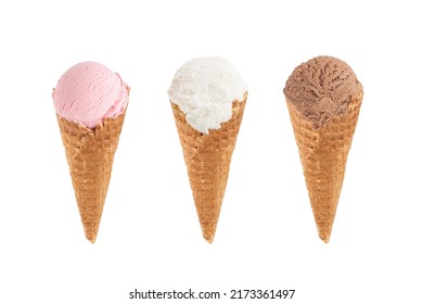 Three Cones Different Ice Cream On Stock Photo 2173361497 | Shutterstock