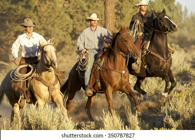 Three Cowboys Galloping 