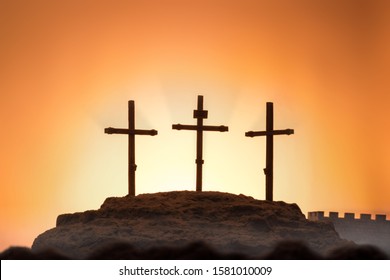 Three Crosses On Calvary Stock Photo 1581010009 | Shutterstock