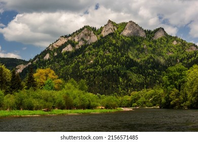 Three Crowns Peak In Poland Slovakia Border In Park.