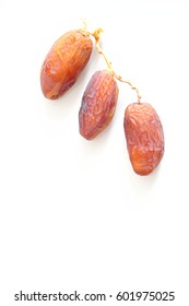 Three dates, vertical white background