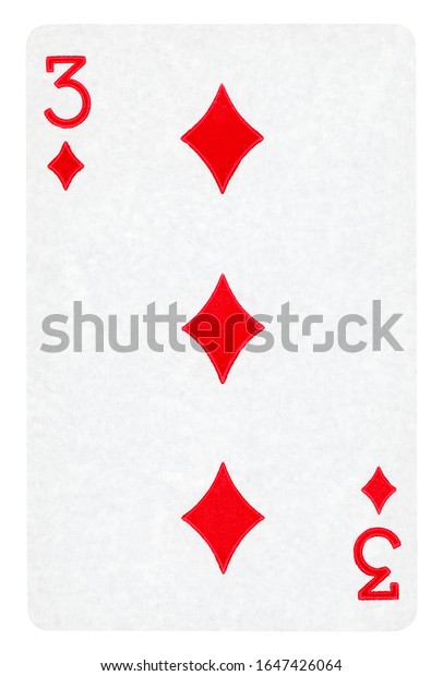 Three Diamond Playing Card Isolated On Stock Photo (Edit Now) 1647426064