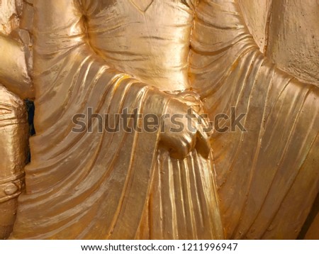 Similar – Image, Stock Photo Curtain Up Drape Gold