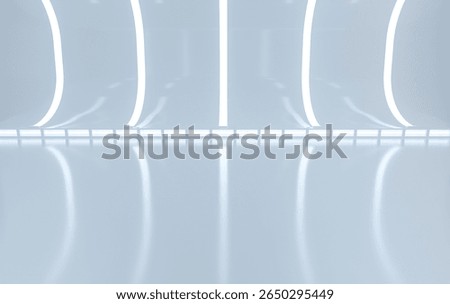 Three dimensional rendering of architectural space background platform