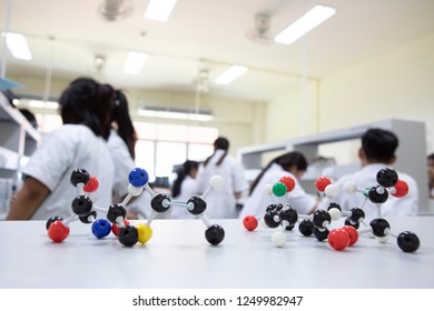 Three dimensional representation molecular model in science classroom.