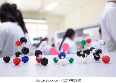 Three dimensional representation molecular model in science classroom.