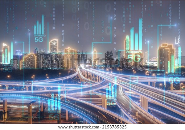 Three dimensional traffic picture of the\
concept of science and Technology\
City