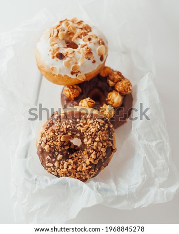 Similar – top view of assorted fresh tasty muffins