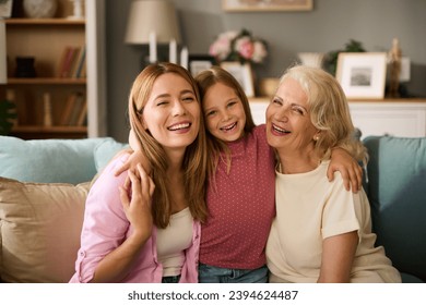 Three female generation portrait at home - Powered by Shutterstock