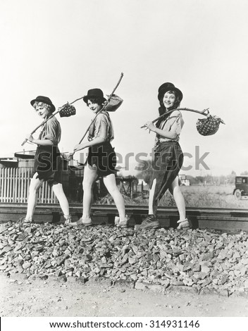 Three female hobos
