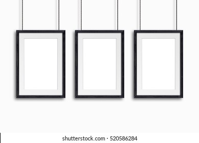 Three Frames Hanging On Cords Stock Photo 520586284 | Shutterstock