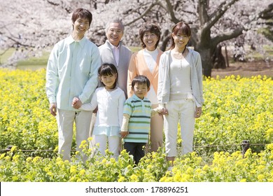 Three generation family portrait