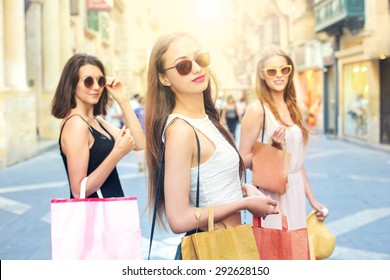 Three Girls Shopping Images Stock Photos Vectors Shutterstock