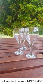 three glasses on the table
