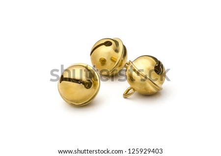 three golden sleigh bells