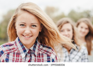 Three Happy Teen School Girls Friends Stock Photo 1995068336 | Shutterstock