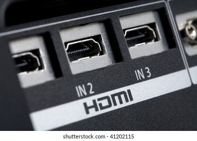 Three HDMI connection sockets