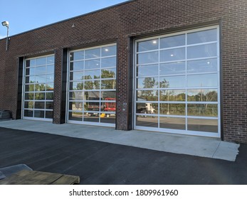 Three High Glass Garage Doors