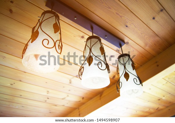 Three Included Ceiling Lights On Ceiling Stock Photo Edit Now