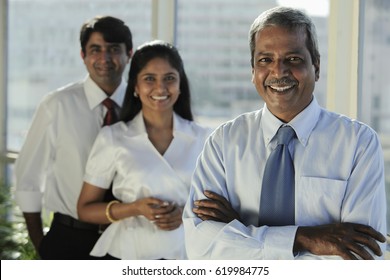 Three Indian Business People Smiling Together