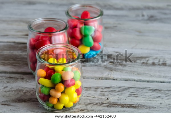 Three Jars Colorful Candies Sweets On Stock Photo 442152403 | Shutterstock