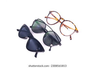 three kinds of glasses over white background - Powered by Shutterstock