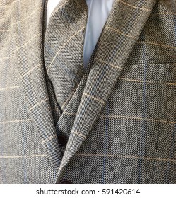 Three Piece Tweed Suit With Matching Tie