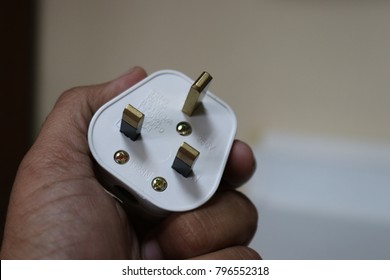 three pin AC Power plug, White Plug, 13AMP, 3 pin, Fused