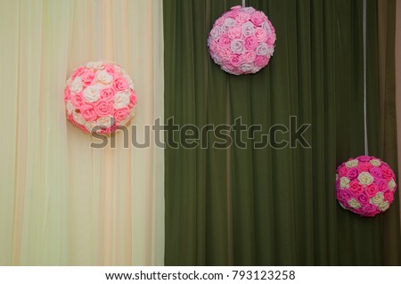 three pink white paper flowers ball stock photo edit now 793123258 paper flower hanging ball