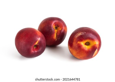 Three Ripe Juicy Nectarines Delicate Velvety Stock Photo 2021644781 ...