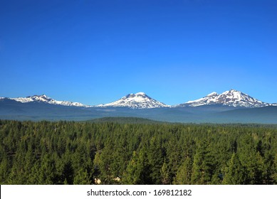 Three Sisters Mountains In Oregon, United States