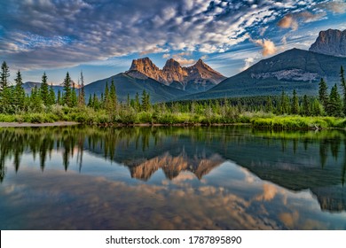 Three Sisters Peaks Canmore Alberta Canada